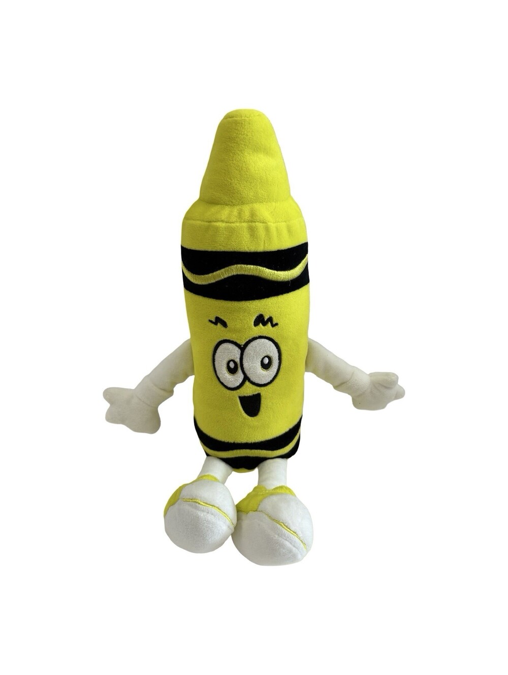 2017 Crayola Unmellow Yellow Plush Crayon Stuffed Toy Embroidered Face